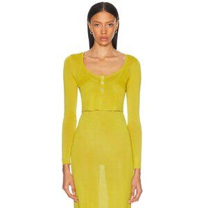 Brandon Maxwell The Wylder Top Olive Oil Size Small NWT